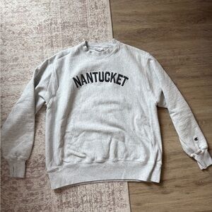 Champion Light Gray Nantucket Crew Neck Sweater